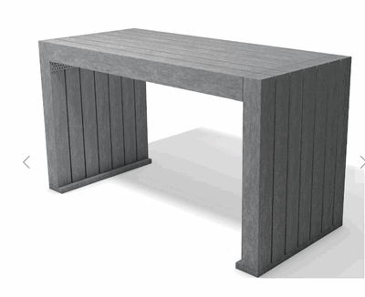 Calero bord grå utebord hagebord piknikkbord.png
