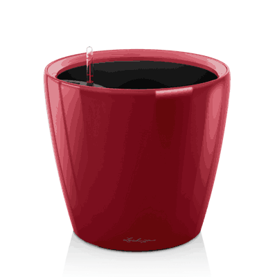 CLASSICO LS 43 scarlet rød høyglans selvvanningspotte blomsterpotte plantekrukke krukke krukke potter blomsterkasseriet lechuza.png