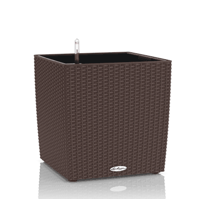 CUBE Cottage 30 mokka plantekasse selvvanningskasse blomsterkasseriet lechuza brun terrassekasse 2.png