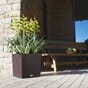 Cube cottage blomsterkasse plantekasse plantekasser blomsterkasser selvvannende innendørs utendørs Lechuza Blomsterkasseriet brun.jpg