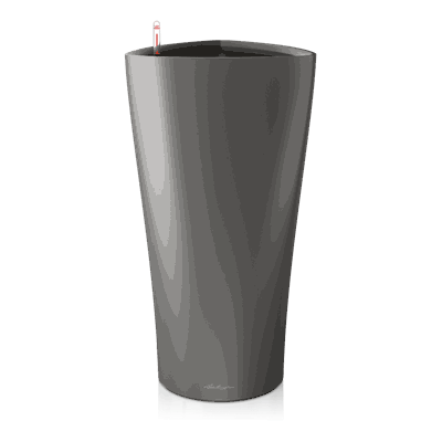DELTA 30 charcoal metallic kullgrå antrasitt plantekrukke selvvanningskrukke potte høy blomster lechuza blomsterkasseriet.png