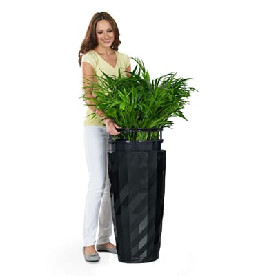 Lechuza diamante plantekrukke designpotte sort svart høy elegant blomsterkasseriet 2.jpg