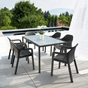 Lechuza spisebord bord terrasse uteservering hage uterom bord og stoler solide møbler Blomsterkasseriet 3.png