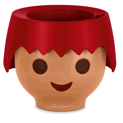OJO fire red plantekrukke blomsterpotte barn barnehage lekerom lechuza blomsterkasseriet krukker.png