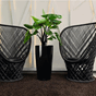 Rondo premium 32 sort svart plantekrukke høy smal krukke selvvanningspotte.png