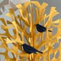 lovi-birds-12cm-black-on-warm-yellow-lovi-tree-100cm fugler fulg dekor.jpg