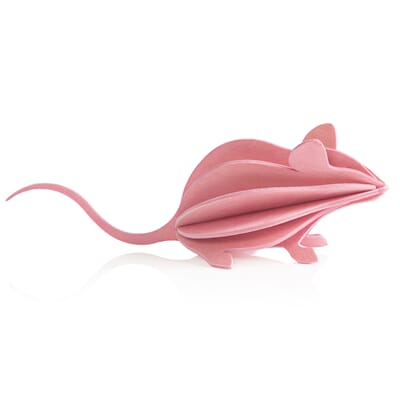 Lovi mus lyserosa dekor dyr gjennstand borddekor ostefat pynt blomsterkasseriet.jpg