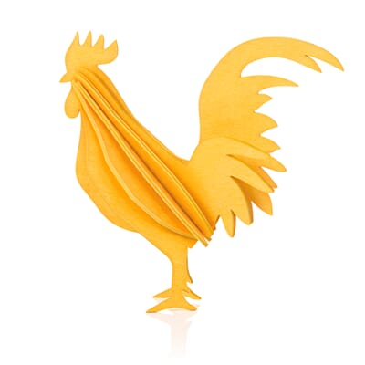 lovi-rooster-warm-yellow varm gul hane haner dekor interiør design.jpg