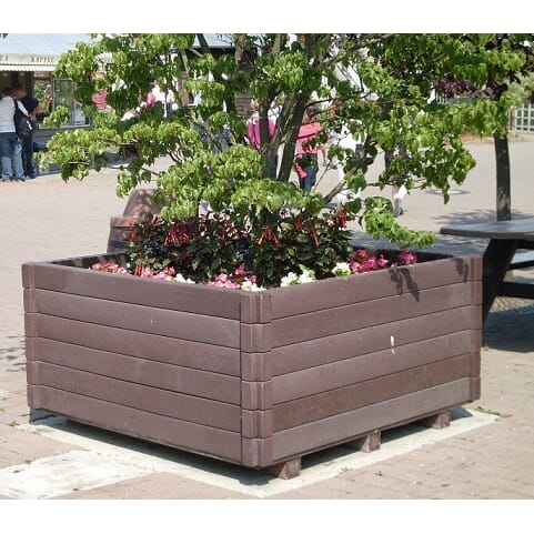 Sciilla blomsterkasse plantekasse uterom parkeringsplass vei blomsterkasseriet store plantekasser uterom offentlige rom vedlikeholdsfritt flyttbar jek