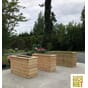 Isolerte blomsterkasser plantekasser blomsterkasse plantekasse sibirsk lerk impregnert furu terrasse vedlikeholdsfritt Blomsterkasseriet.jpg