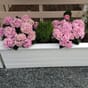 Stor isolert blomsterkasse plantekasse blomsterkasseriet uterom hortensia vintergrønt gårdsplass blomsterkasser plantekasser plantekasse uterom hvit u