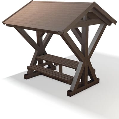 Grand Canion benk benker sittegruppe med tak stort benkesett benkesett camping strand 1 kopi.jpg
