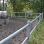 Hestegjerde paddock rail hesteinnhengning gjerde beite hest ponny landbruk ridesenter grå vedlikeholdsfritt kopi2.jpg