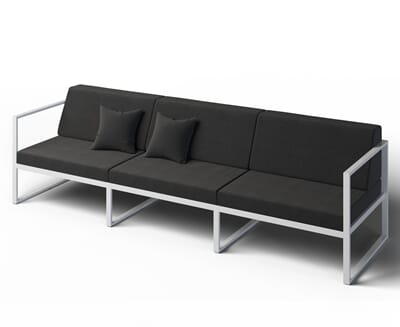 Formal 3 seter sofa utesofa laubo med armlener utemøbler sunbrella stoff moderne minimialistisk blomsterkasseriet terrasse utemøbel.jpg