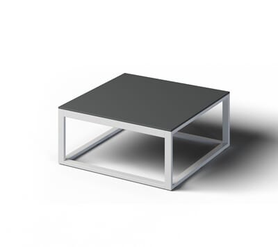 Formal kvadratisk firkantet salongbord kaffebord sofabord bord møbler granitt galvanisert stål moderne trendy uterom innerom stue terrasse .jpg