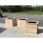 Store isolerte blomsterkasser plantekasser sibirsk lerk 80x80x60cm LBH blomsterkasseriet uterom plantekasse blomsterkasse sameie takterrasse terrasse.